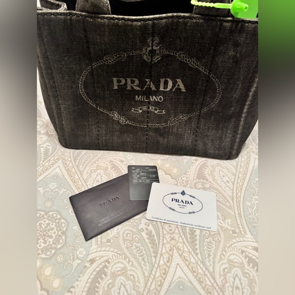 Prada Denim Canapa Tote black - Picture 4 of 9